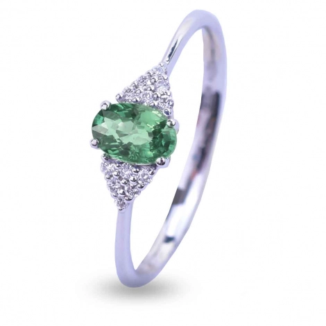 Bague Emeraude et Diamants