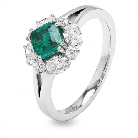 Bague Emeraude et Diamants