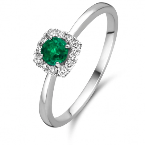 Bague Emeraude et Diamants