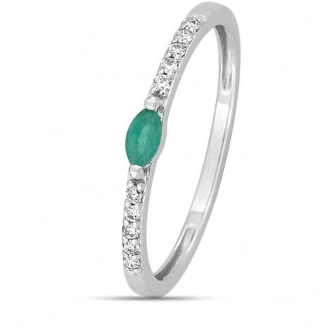 Bague Emeraude et diamants