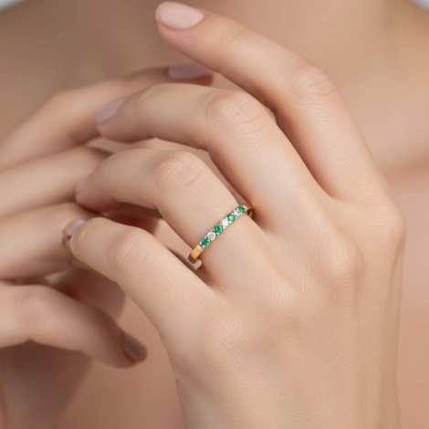 Bague Emeraude et Diamants