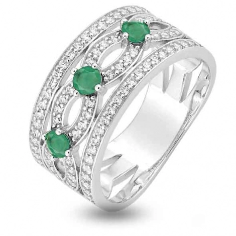 Bague Emeraude et Diamants
