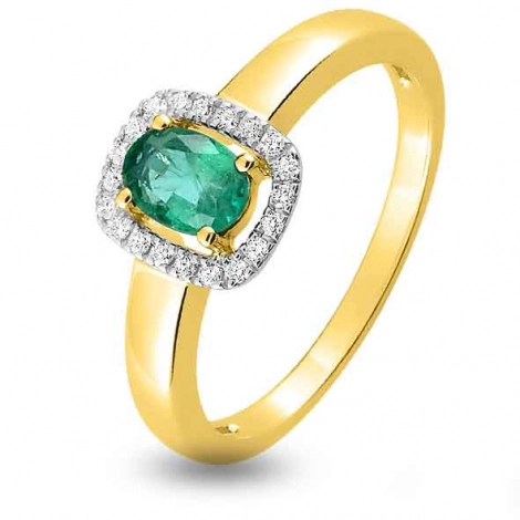 Bague Emeraude et Diamants