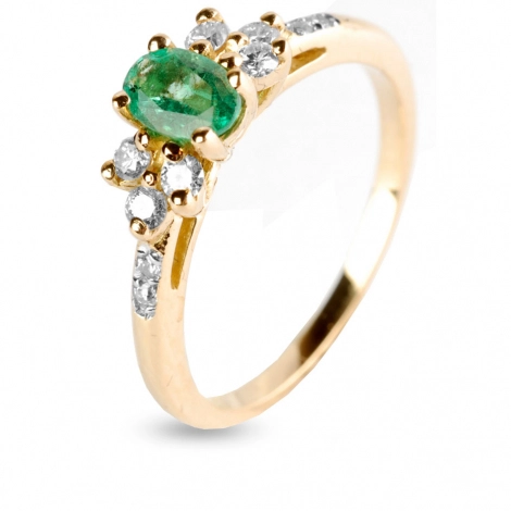 Bague Emeraude et diamants