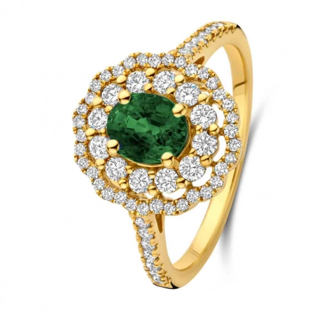 Bague Emeraude et Diamants