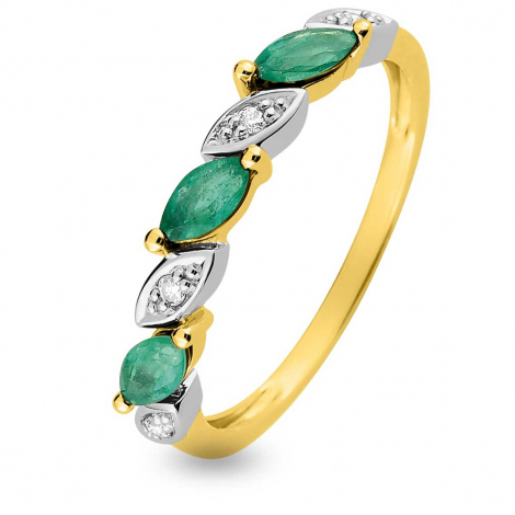 Bague Emeraude et Diamants