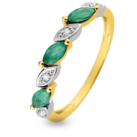 Bague Emeraude et Diamants