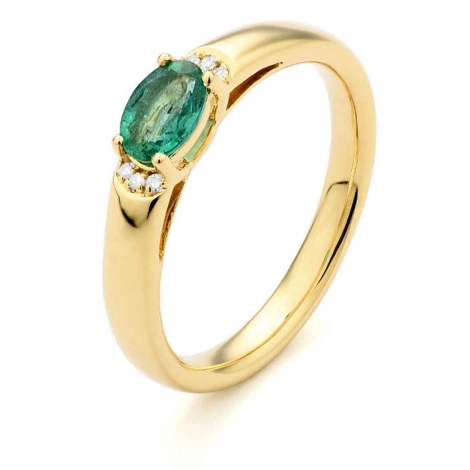Bague Emeraude et Diamants