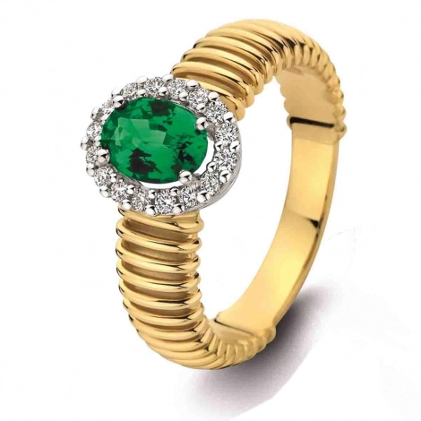 Bague Emeraude et diamants