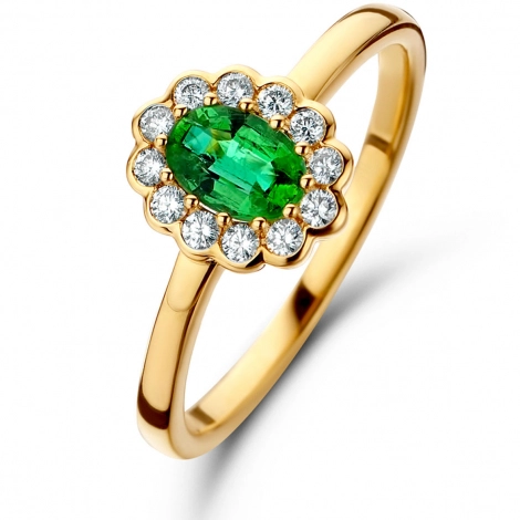 Bague Emeraude et Diamants