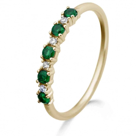 Bague Emeraude et Diamants