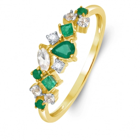 Bague Emeraude et Diamants