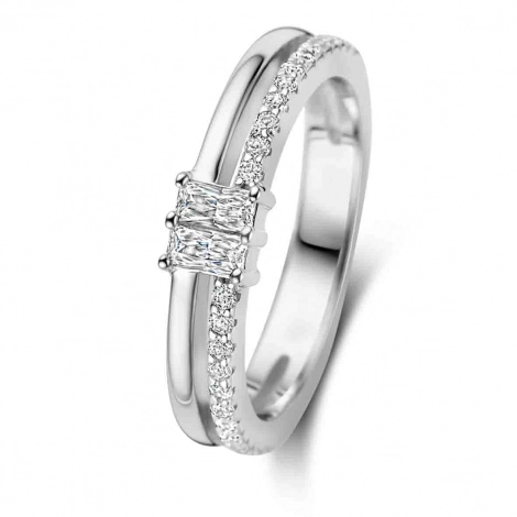 Bague en argent et oxydes de zirconium - Naiomy Silver