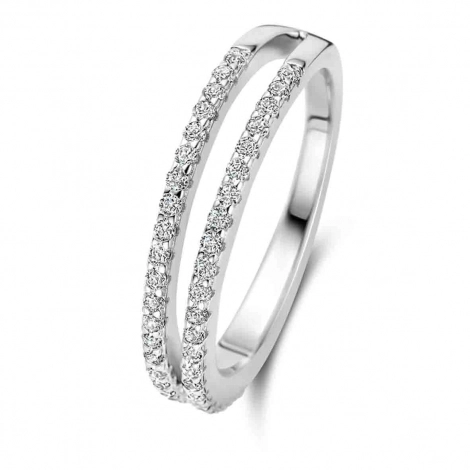 Bague en argent et oxydes de zirconium - Naiomy Silver