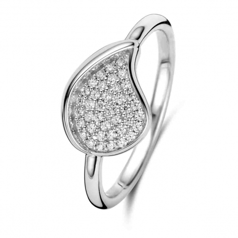 Bague en argent oxydes bancs - Naiomy à combiner