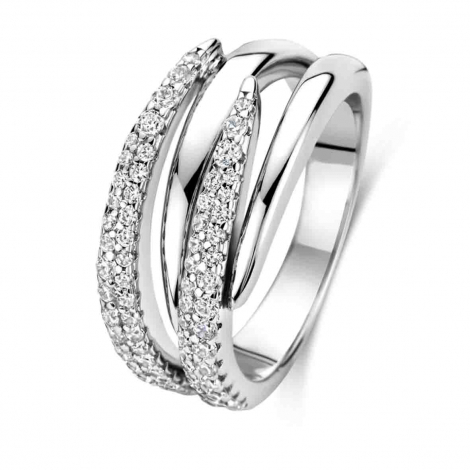 Bague en argent oxydes blancs - Naiomy à combiner