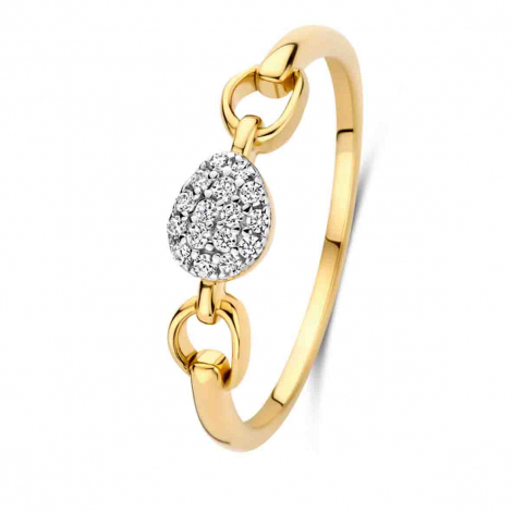 Bague en argent plaqué or jaune oxydes - Naiomy à combiner