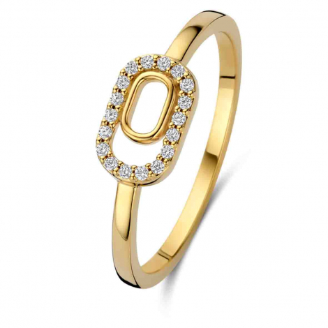 Bague en argent plaqué or jaune oxydes - Naiomy à combiner