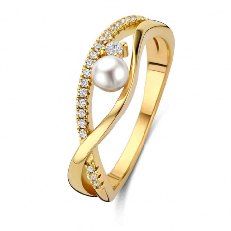 Bague en argent plaqué or jaune oxydes - Naiomy à combiner