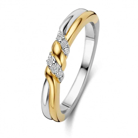 Bague en argent sertie d'oxydes de zirconium - Naiomy Silver