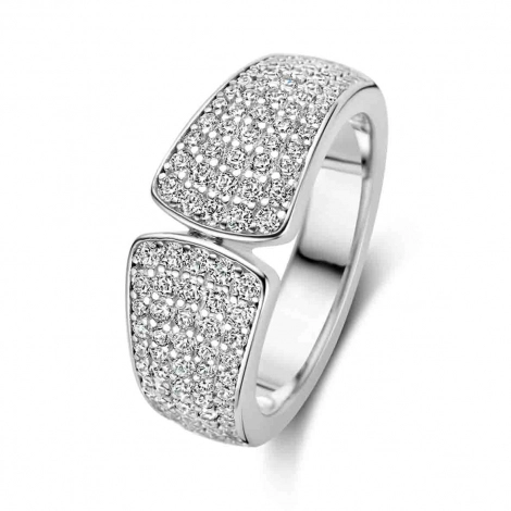 Bague en argent sertie d'oxydes de zirconium - Naiomy Silver