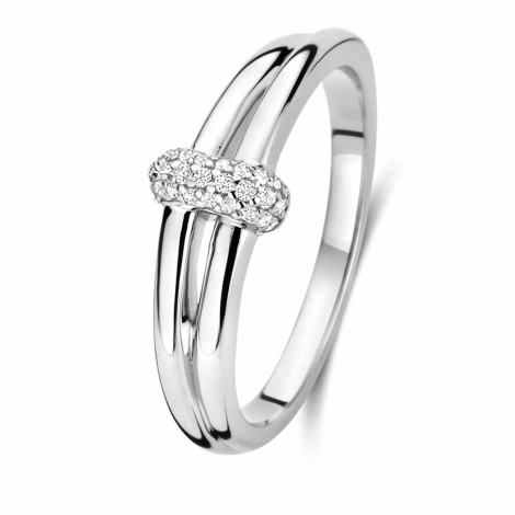 Bague en argent sertie d'oxydes -Naiomy