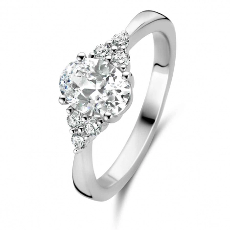 Bague en argent sertie de zirconium Naiomy Silver