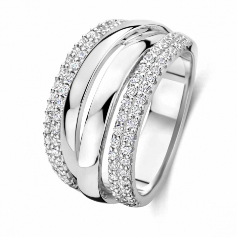 Bague en argent sertie de zirconium Naiomy Silver