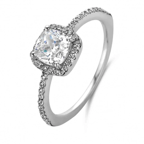 Bague en argent sertie de zirconium Naiomy Silver