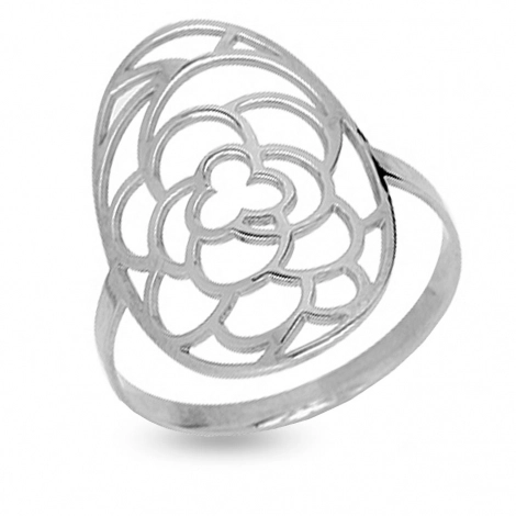 Bague en or blanc motif fantaisie