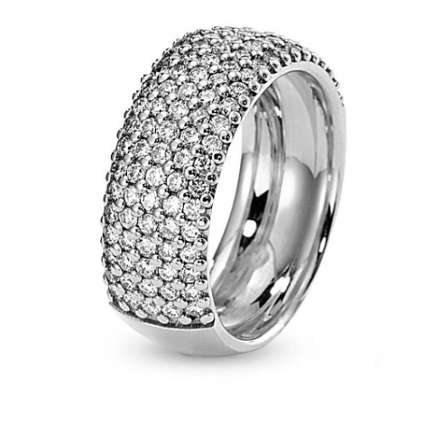 Bague en or blanc avec diamant