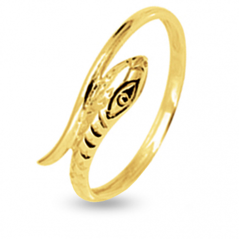Bague en or motif serpent