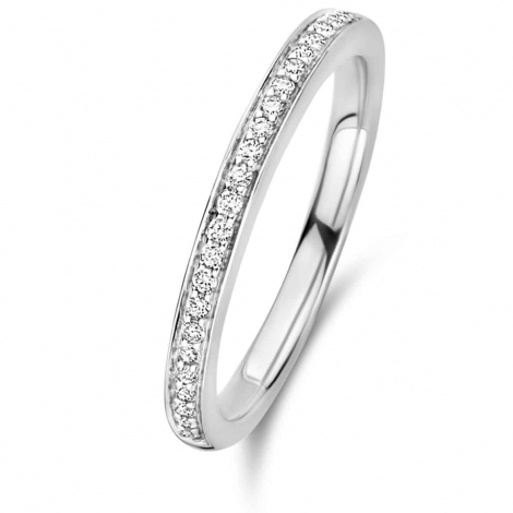 Bague Ischia Basics, diamants sur or blanc-046575A
