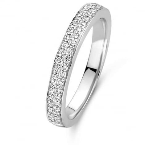 Bague Ischia Basics, diamants sur or blanc-046576A