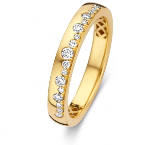 Bague Ischia Basics, diamants sur or jaune