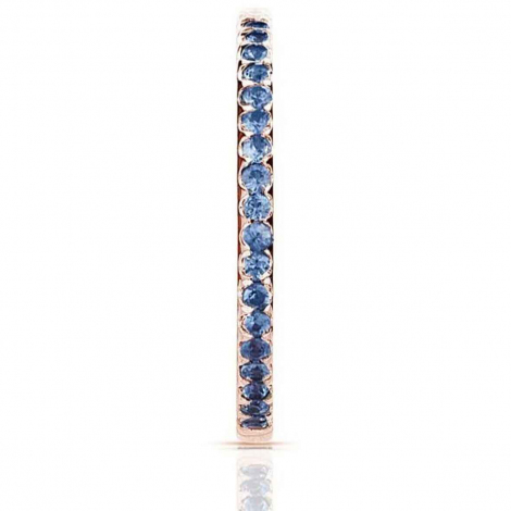 Bague Ischia Basics, saphir bleu sur or rose