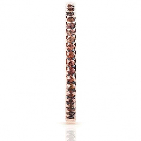 Bague Ischia Basics, saphir orange sur or rose