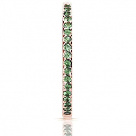 Bague Ischia Basics, saphir vert sur or rose