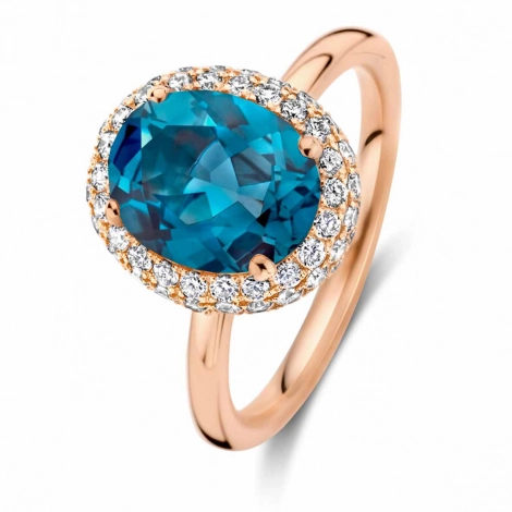 Bague London Blue et diamants - One More