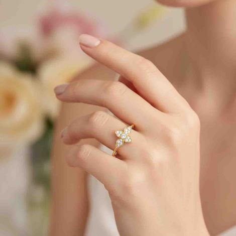 Bague Mamounia Mini en or et diamants