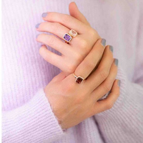 Bague One More topaze Sky Blue et diamants sur or blanc 