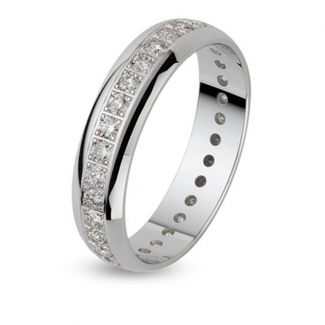 Bague or et diamant tour complet