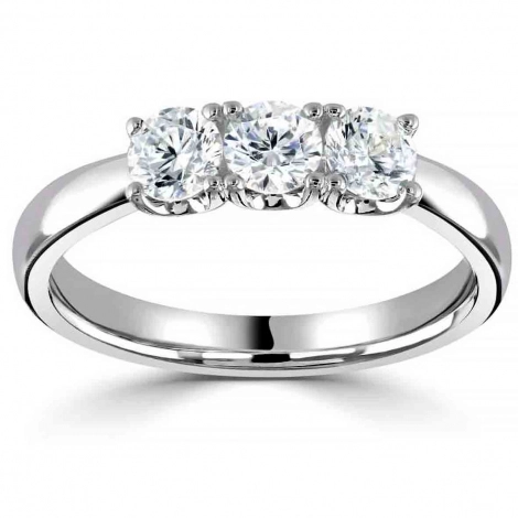 Bague or et diamant trilogie