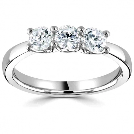 Bague or et diamant trilogie