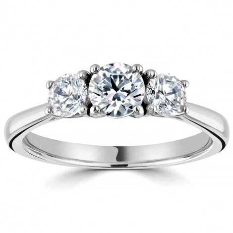 Bague or et diamant trilogie