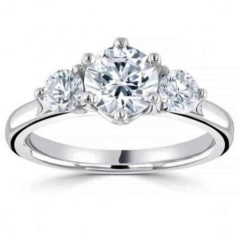 Bague or et diamant trilogie