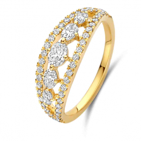 Bague Or et diamants à combiner