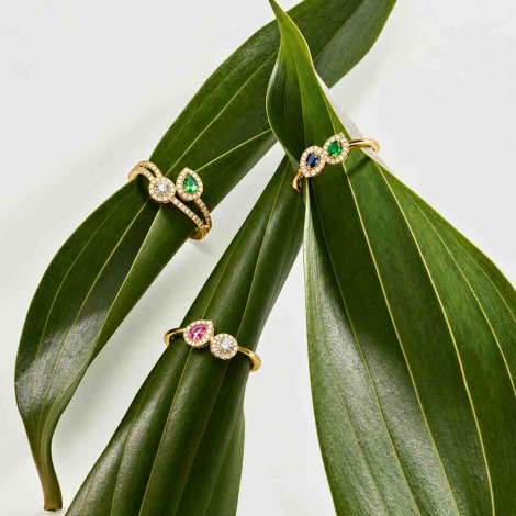 Bague Or Saphir et Diamants