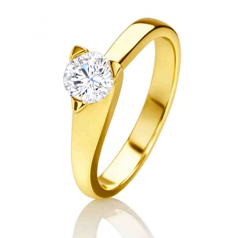 Bague or solitaire