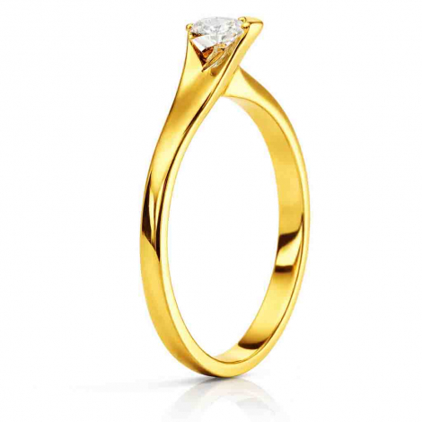 Bague or solitaire